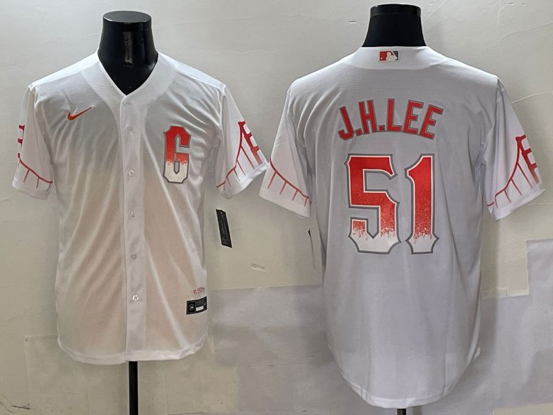 Men San Francisco Giants #51 J.H.Lee White Game Nike 2025 MLB Jersey style 1->san francisco giants->MLB Jersey